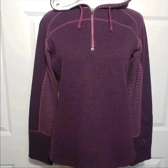 PrAna Wool Blend Purple Stripe Sweater Size Small​​ - Picture 10 of 10